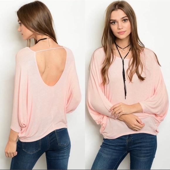 Pink Open Back Dolman Top! - Picture 5 of 5